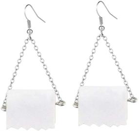 img 3 attached to ROSTIVO Toilet Paper Earrings: Quirky Dangle Jewelry for Women and Girls - A Unique Gag Gift for 2020