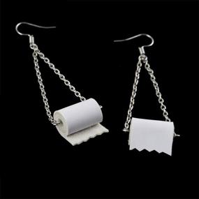 img 2 attached to ROSTIVO Toilet Paper Earrings: Quirky Dangle Jewelry for Women and Girls - A Unique Gag Gift for 2020