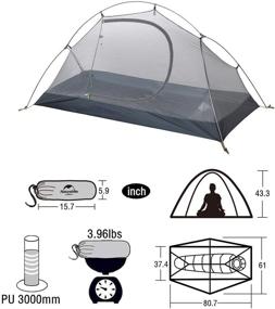 img 2 attached to 🏕️ Naturehike Backpacking Camping Tent for 1 Person - Ultralight, Waterproof, Compact & Portable Lightweight Design for Outdoor Hiking, Cycling & Bikepacking - 3-4 Season, Easy Setup, Anti-UV, Large Size with Included Footprint