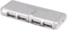 img 4 attached to 💻 Streamline your connectivity with the Manhattan 4-Port Hi-Speed USB Pocket Hub - Silver (160599)