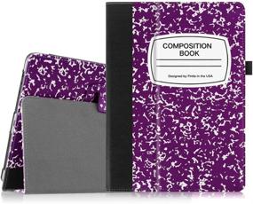 img 4 attached to 📚 Fintie Folio Case for iPad Mini 1/2/3 - Slim Fit Smart Stand Cover with Auto Sleep/Wake - Composition Book Purple