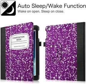 img 3 attached to 📚 Fintie Folio Case for iPad Mini 1/2/3 - Slim Fit Smart Stand Cover with Auto Sleep/Wake - Composition Book Purple