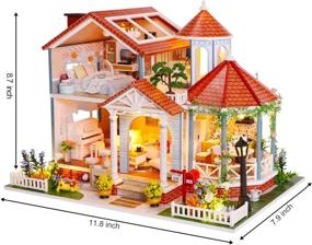 img 3 attached to Enchanting Melodies and Delightful Dwelling: GuDoQi Miniature Dollhouse House Music