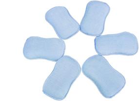 img 1 attached to 🧽 LTWHOME 6-Pack Dual Sided Microfiber 2-in-1 Washing Up Pad Scrubbers and Sponges