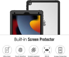 img 1 attached to 📱 Moko Waterproof Case for New iPad 9th/8th/7th Generation (2021/2020/2019), Full-Body Protection, Shockproof Bumper, Black