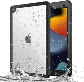 img 4 attached to 📱 Moko Waterproof Case for New iPad 9th/8th/7th Generation (2021/2020/2019), Full-Body Protection, Shockproof Bumper, Black