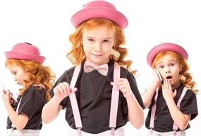 img 1 attached to 👔 Премиум комплект подтяжек и галстука для детей и малышей - регулируемый, яркие цвета для мальчиков и девочек | Consumable Depot