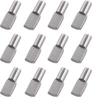 5mm shelf pegs pins: 50-piece cabinet furniture 🔨 spoon shape support pegs for shelves - nickel plated logo