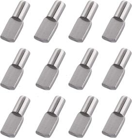 img 4 attached to 5mm Shelf Pegs Pins: 50-Piece Cabinet Furniture 🔨 Spoon Shape Support Pegs for Shelves - Nickel Plated