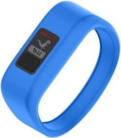 img 4 attached to 🥼 NotoCity Blue Large Silicone Replacement Watch Bands for Garmin Vivofit JR/JR 2/3 - Perfect for Boys and Girls