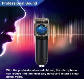 img 2 attached to 🎙️ Upgraded 2021 USB Condenser Microphone for Computer-Gaming, Podcasting, Live Streaming, and YouTube Recording-Karaoke on PC-Plug & Play with Adjustable Metal Arm Stand-Ideal Gift, Silver