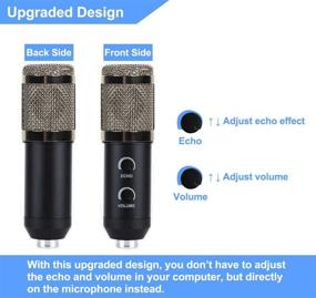 img 3 attached to 🎙️ Upgraded 2021 USB Condenser Microphone for Computer-Gaming, Podcasting, Live Streaming, and YouTube Recording-Karaoke on PC-Plug & Play with Adjustable Metal Arm Stand-Ideal Gift, Silver