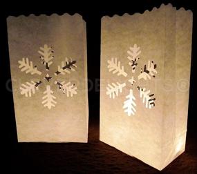 img 1 attached to CleverDelights White Luminary Bags Decorations Party Decorations & Supplies