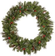 🎄 national tree company 36 inch crestwood spruce artificial christmas wreath with white lights and festive decorations логотип