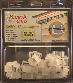 img 4 attached to 🎄 Effortless Christmas Light Installation: Small Kwik Clip Hanger for 1" (3/4) Fascia Boards - Made in the USA