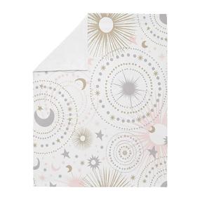 img 3 attached to 🌙 Soothing Sweet Jojo Designs Celestial Baby Girl Swaddle Blanket – Pink, Gold, Grey – Perfect for Nursery, Car Seat, Stroller