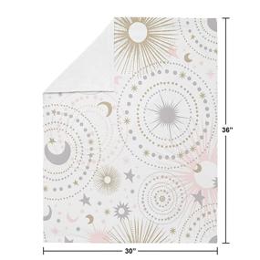 img 1 attached to 🌙 Soothing Sweet Jojo Designs Celestial Baby Girl Swaddle Blanket – Pink, Gold, Grey – Perfect for Nursery, Car Seat, Stroller