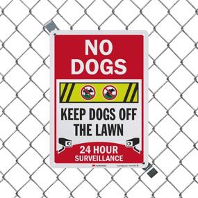 img 1 attached to SmartSign No Dogs Surveillance Reflective Occupational Health & Safety Products