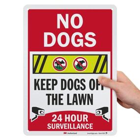 img 4 attached to SmartSign No Dogs Surveillance Reflective Occupational Health & Safety Products