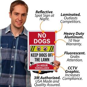 img 3 attached to SmartSign No Dogs Surveillance Reflective Occupational Health & Safety Products