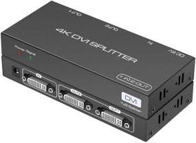 img 4 attached to 🖥️ DVI Splitter 1 to 2, Dual Monitor Video Duplicator with EDID Management, Supports up to 4K2K/30HZ Resolution for PC, Laptop, DVR, Projector, HDTV