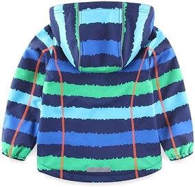 img 3 attached to Umkaumka Warm Windbreaker Jacket for Kids: Fleece Lined Hoodie in Multiple Sizes (18M-7T)