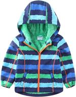 umkaumka warm windbreaker jacket for kids: fleece lined hoodie in multiple sizes (18m-7t) logo
