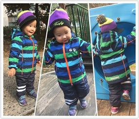 img 2 attached to Umkaumka Warm Windbreaker Jacket for Kids: Fleece Lined Hoodie in Multiple Sizes (18M-7T)