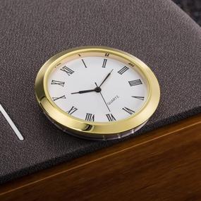 img 1 attached to ⏰ Hicarer 1.8 Inch Clock Insert with Roman Numerals (Gold Bezel) - Perfect Fit for 1.6 Inch Hole