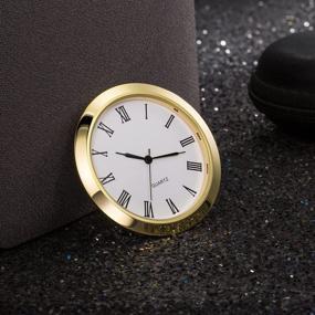 img 2 attached to ⏰ Hicarer 1.8 Inch Clock Insert with Roman Numerals (Gold Bezel) - Perfect Fit for 1.6 Inch Hole