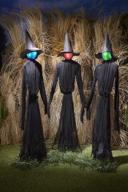 🎃 the lakeside collection light-up witches halloween yard decorations: set of 3 with led lights logo