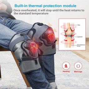img 1 attached to 🏋️ Goldmille Electric Vibration Knee Brace Wrap Rechargeable - Knee Massager with Heat, Compression, and Warm Therapy for Joint Pain Relief, Arthritis, Cramps, and Meniscus Pain (1 Pair)