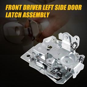 img 3 attached to 🚪 Compatible Front Driver Left Side Door Latch Assembly 940-102 for 1988-2002 Chevy Chevrolet Tahoe Suburban GMC Yukon Safari Escalade C1500 C2500 C3500 K1500 K2500 K3500 (Replaces 16602475 16631627)