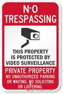 smartsign trespassing protected surveillance reflective logo