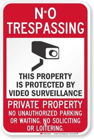 img 4 attached to SmartSign Trespassing Protected Surveillance Reflective