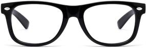 img 4 attached to 👓 Cyxus Kids' Anti Eyestrain Eyewear with Blue Light Blocking & UV Protection | Black Frame Glasses