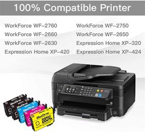img 3 attached to BeOne Remanufactured Ink Cartridge: Epson 220 XL 5-Pack for Workforce WF-2750 WF-2630 WF-2650 WF-2760 WF-2660 Expression XP-420 XP-320 XP-424 (2BK 1C 1M 1Y)