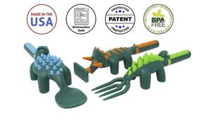 img 3 attached to 🦕 Constructive Eating Dinosaur Set - Safe Utensils for Toddlers and Kids | Made in the USA