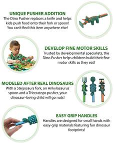 img 2 attached to 🦕 Constructive Eating Dinosaur Set - Safe Utensils for Toddlers and Kids | Made in the USA
