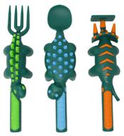🦕 constructive eating dinosaur set - safe utensils for toddlers and kids | made in the usa logo