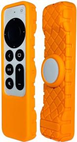 img 3 attached to Silicone Airtag Compatible Protective Case For Apple TV 4K Siri Remote 2Nd Gen (Orange)