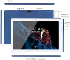 img 3 attached to 📱 10 inch Android Tablet with Deca-Core Processor, 4G LTE & 5G WiFi, 3GB RAM + 64GB ROM, 8000mAh Battery, 5MP + 13MP Camera, Leather Cover Case Included