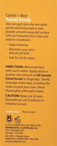 img 2 attached to 40 Carrots Carrot Aloe Facial Cleansing Scrub - Enhances Skin Tone & Texture, Achieve a Softer Radiant Look, Made in USA, Free of parabens & cruelty (3oz)