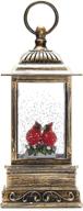 🎄 christmas snow globe lantern with cardinals - relive, 10.5 inches logo