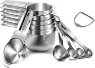 🥄 qisebin stainless steel measuring cups and spoons combo – 14 piece set for precision cooking measurements логотип