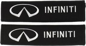 img 1 attached to 🚗 Comfortable Infiniti Seat Belt Shoulder Pad - Enhance Your Commute with this Set of Two