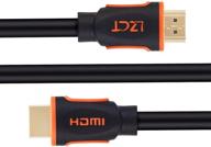 🔌 4k hdmi 2.0 cable 75ft lzct: unidirectional high-speed hdmi cord v2.0 with signal booster, 3d uhd 2160p hdr, ethernet & arc support | dual color mould - length: 3' to 125' logo