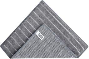 img 2 attached to 🧽 HYER KITCHEN Microfiber Cleaning Cloth All-Purpose - Absorbent and Lint Free Household Dish Rags – 8 Pack Size 12.6” X 12.6” – Rapid Drying Dishcloths (Gray, 8)