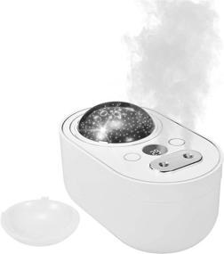 img 4 attached to 🌟 Cool Mist Humidifier with Star Night Light Projector - Ultrasonic Humidifier for Kids Room, Bedroom, and Office - 1L Mini Dual-Mist Humidifier for Kids, Babies, Home - Automatic Shut-Off Feature