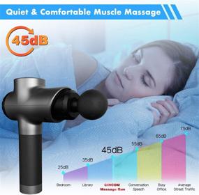 img 2 attached to CINCOM Massage Gun: Super Quiet Deep Tissue Percussion Massager with 6 Drill Heads and Carrying Case - Relieve Pain, Soreness, and Stiffness